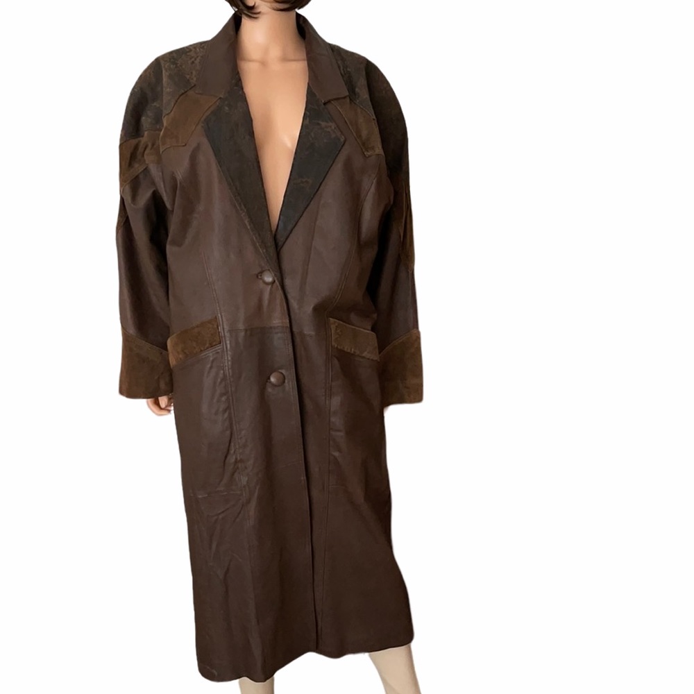 Vintage Leather Limited long leather and suede coat